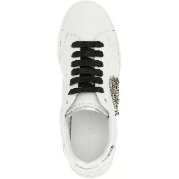 Silver Calfskin Low Top Sneakers