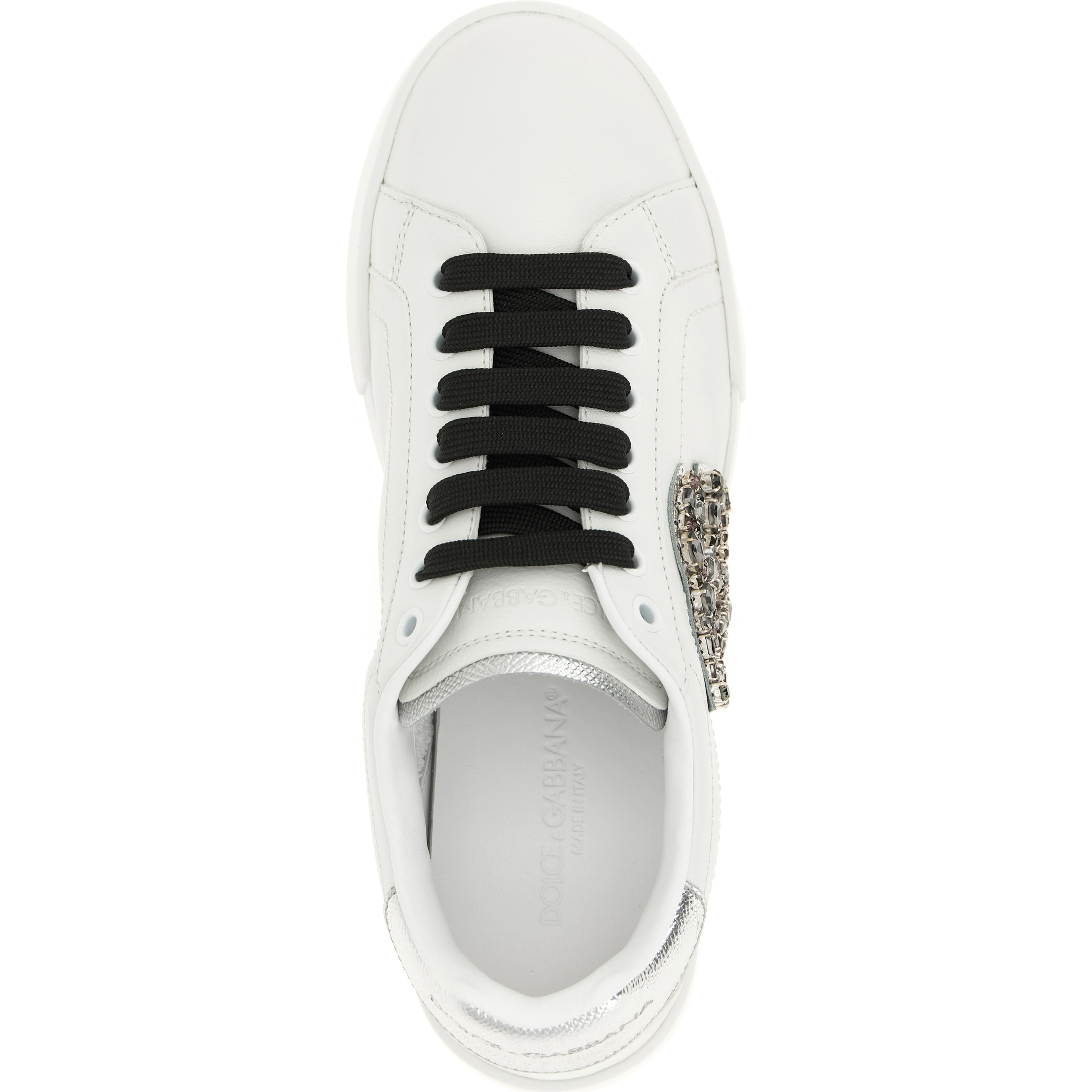 Silver Calfskin Low Top Sneakers