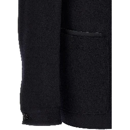 Blue Cashmere Full-Length Jacket