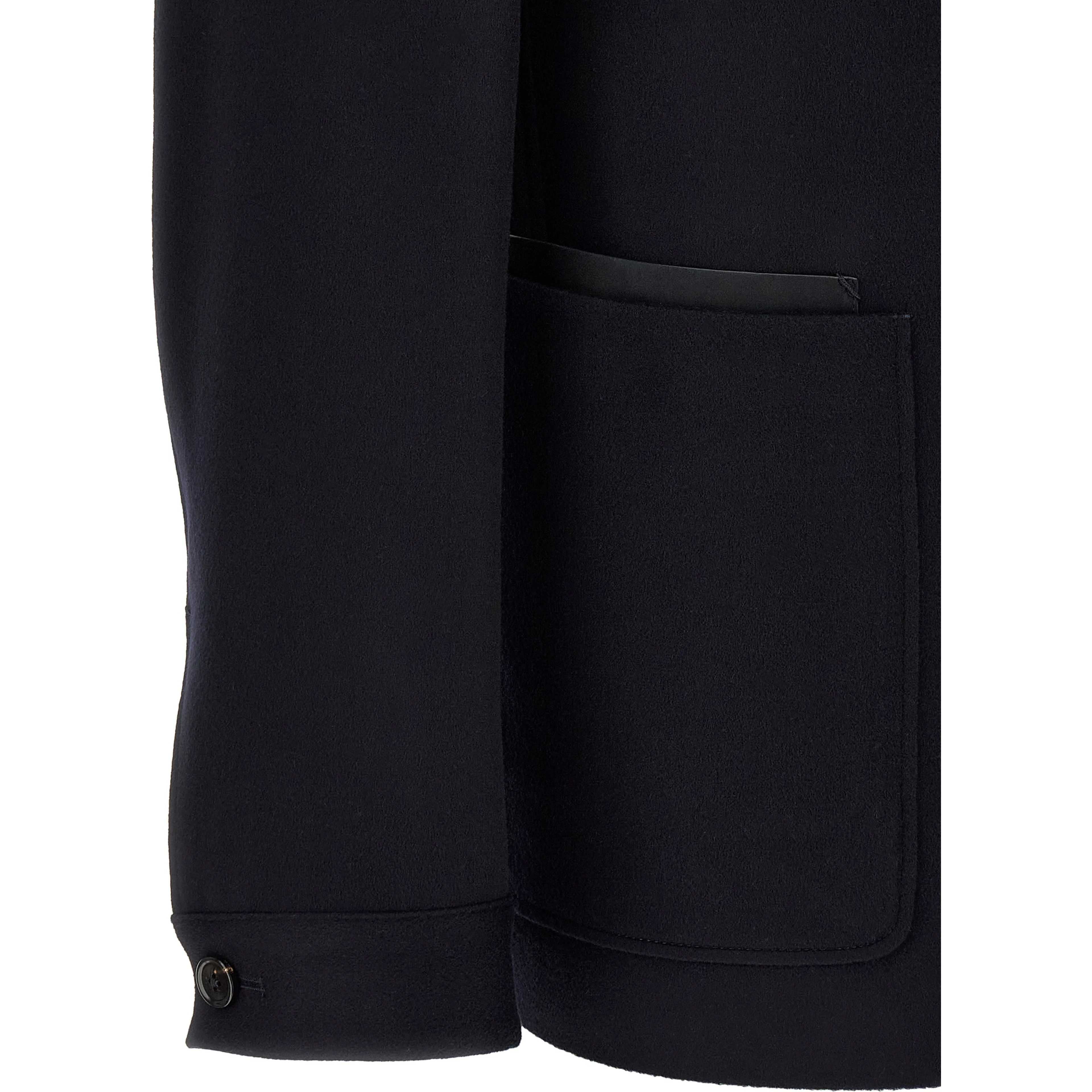Blue Cashmere Full-Length Jacket