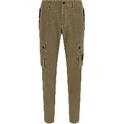 Bicolor Cotton Cargo Pants