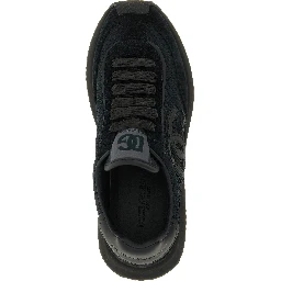 Black Leather Athletic Sneakers