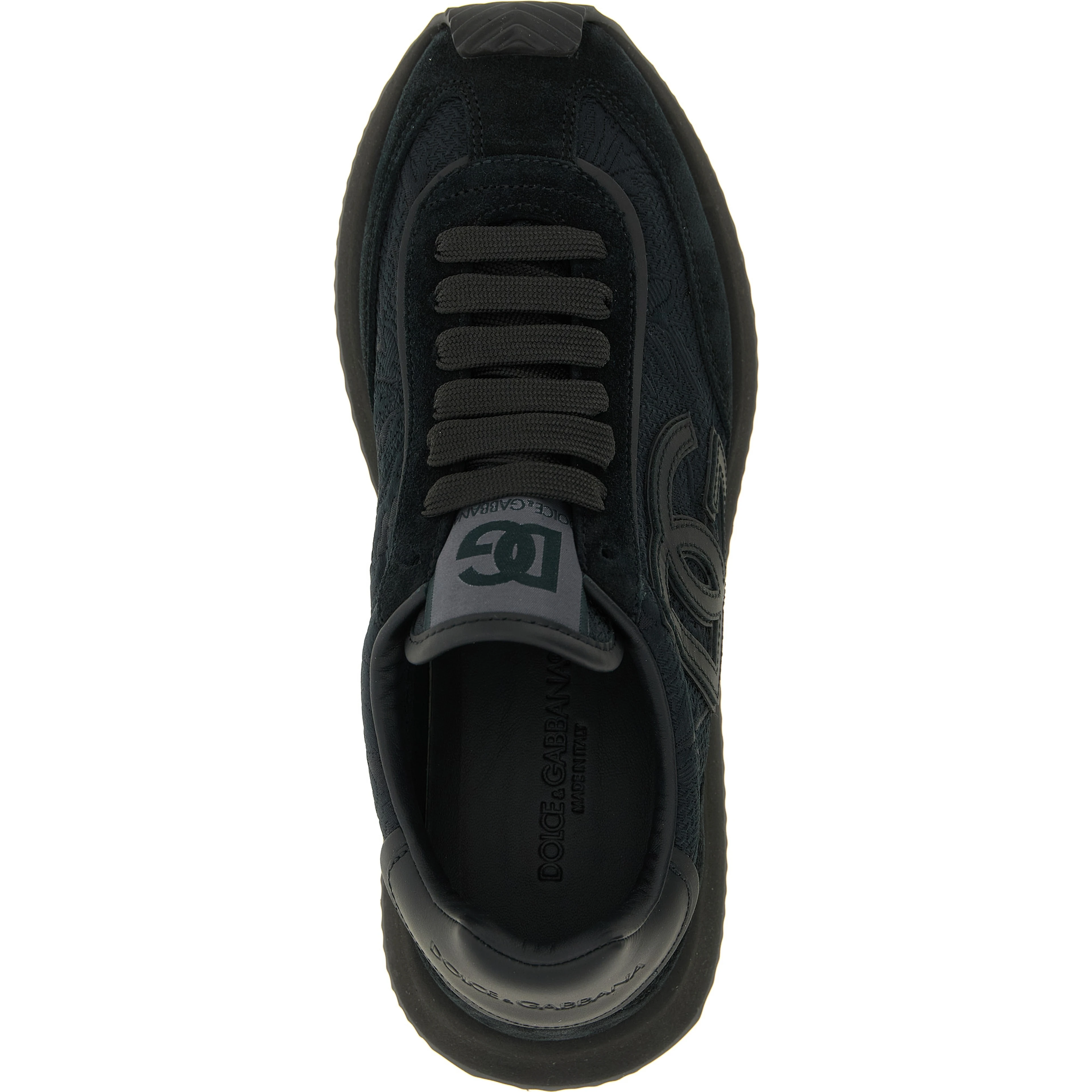 Black Leather Athletic Sneakers