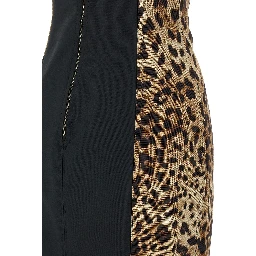 Brown Polyamide Midi Dress