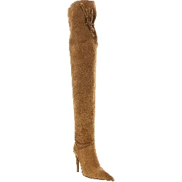 Brown Calfskin Over The Knee