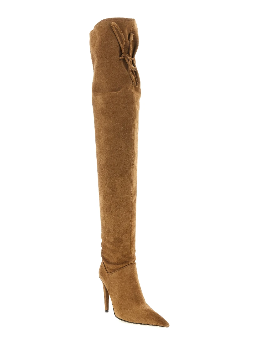 Brown Calfskin Over The Knee