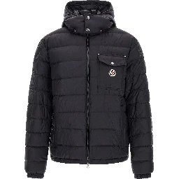Blue Polyamide Full-Length Jacket