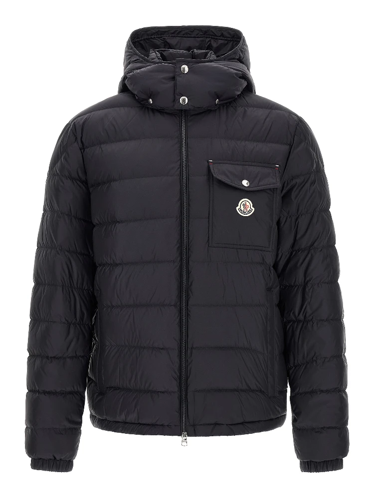 Blue Polyamide Full-Length Jacket