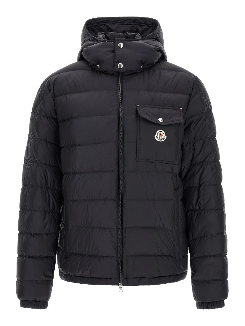 Blue Polyamide Full-Length Jacket