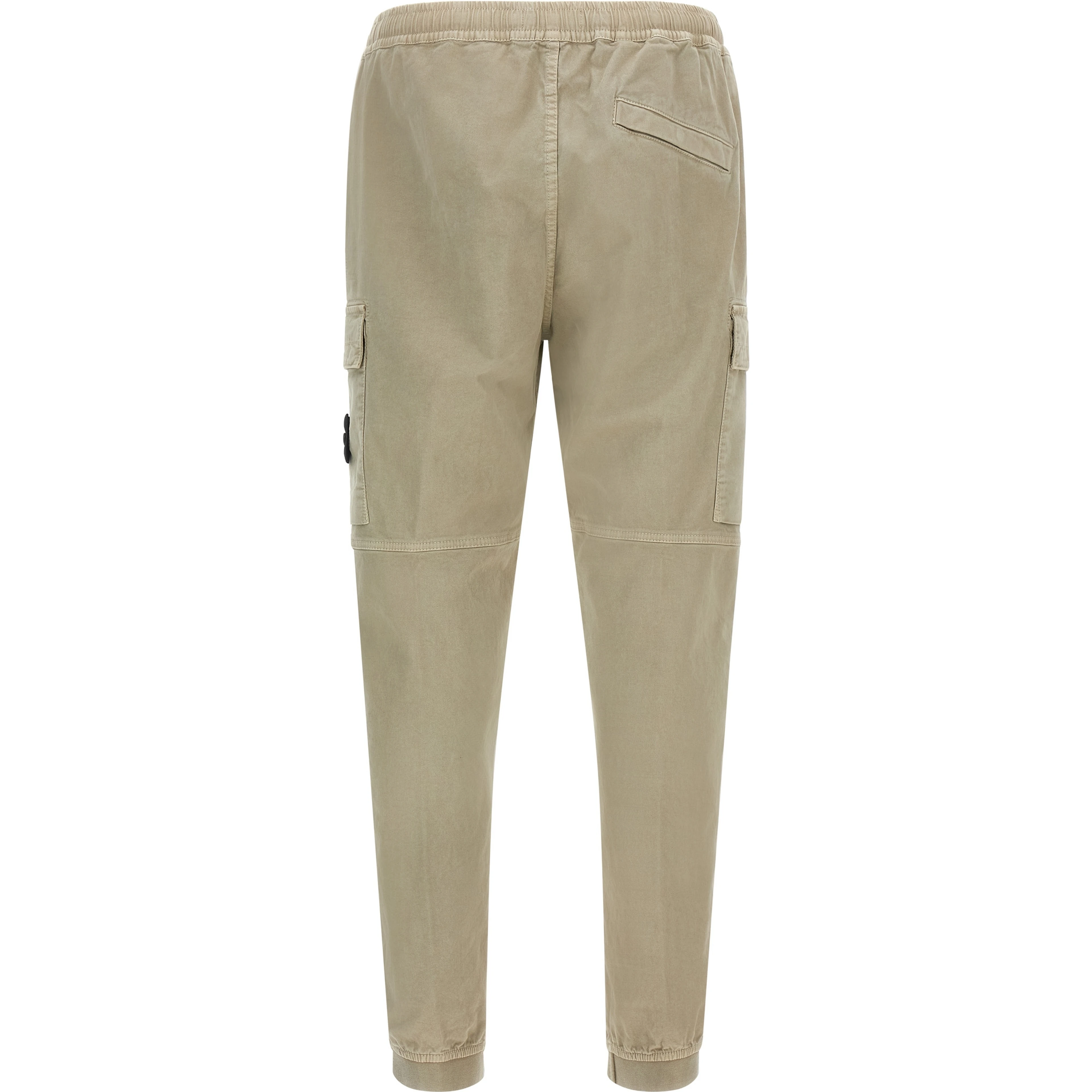 Beige Cotton Cargo Pants