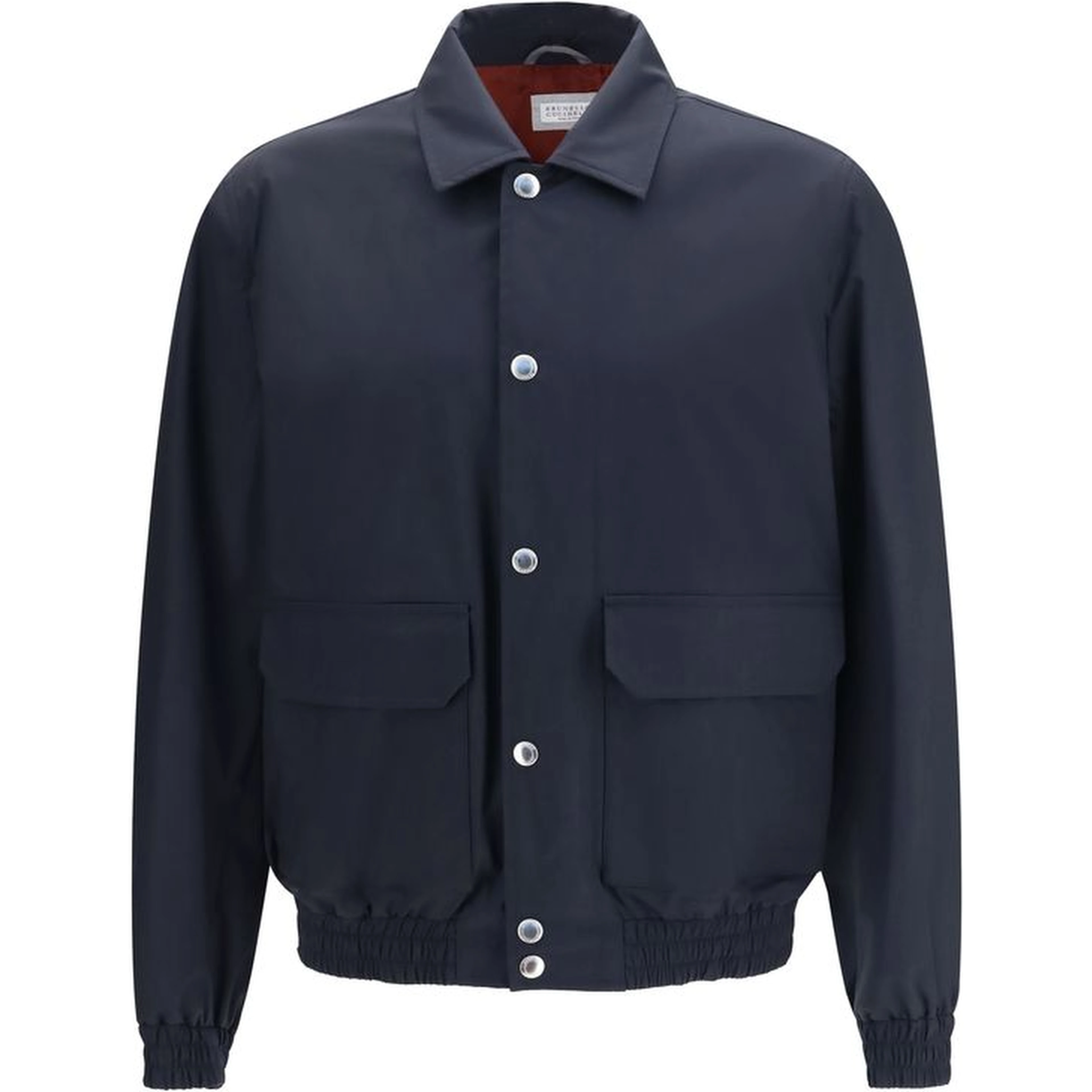 Blue Silk Biker Jacket