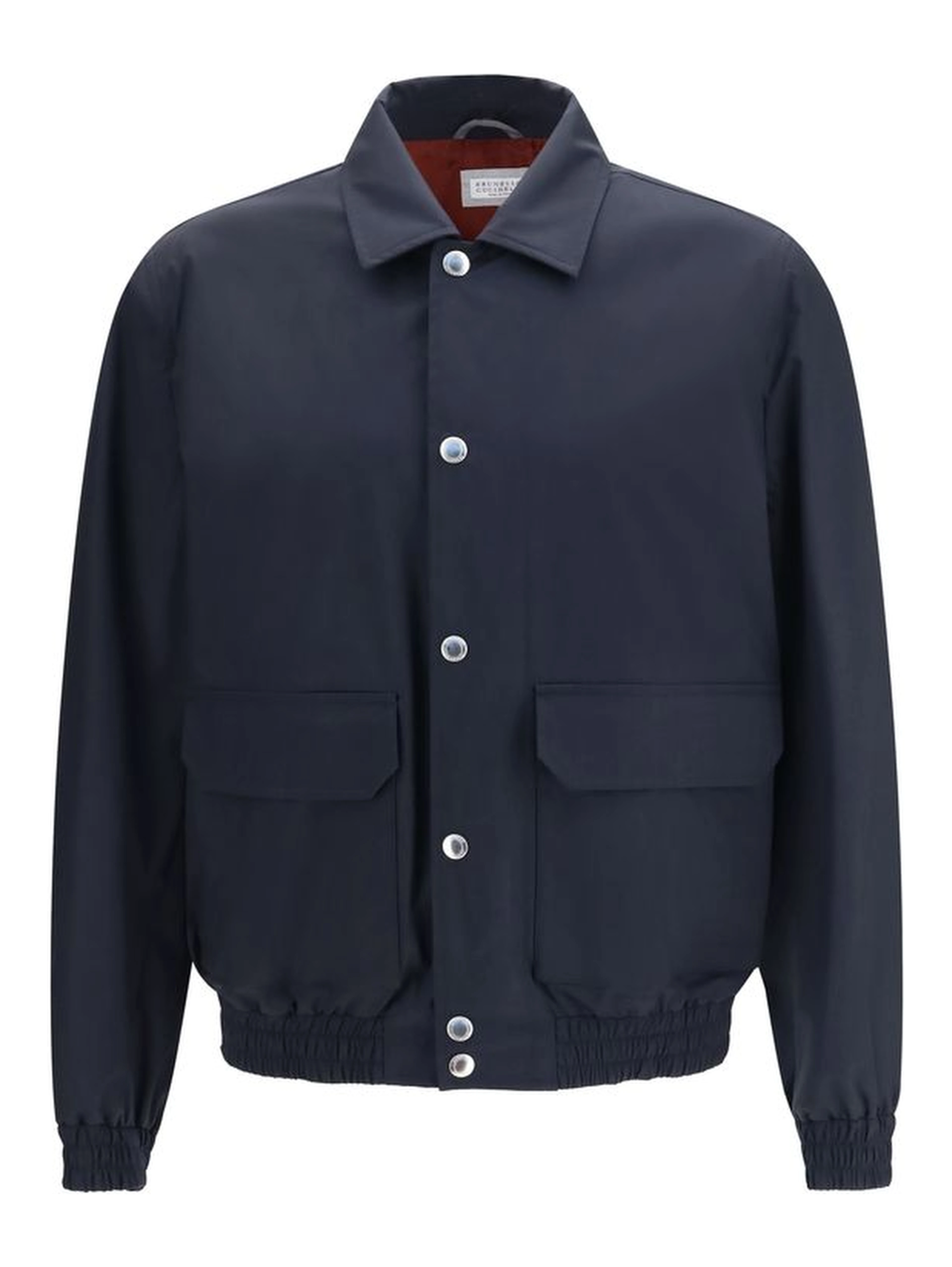 Blue Silk Biker Jacket