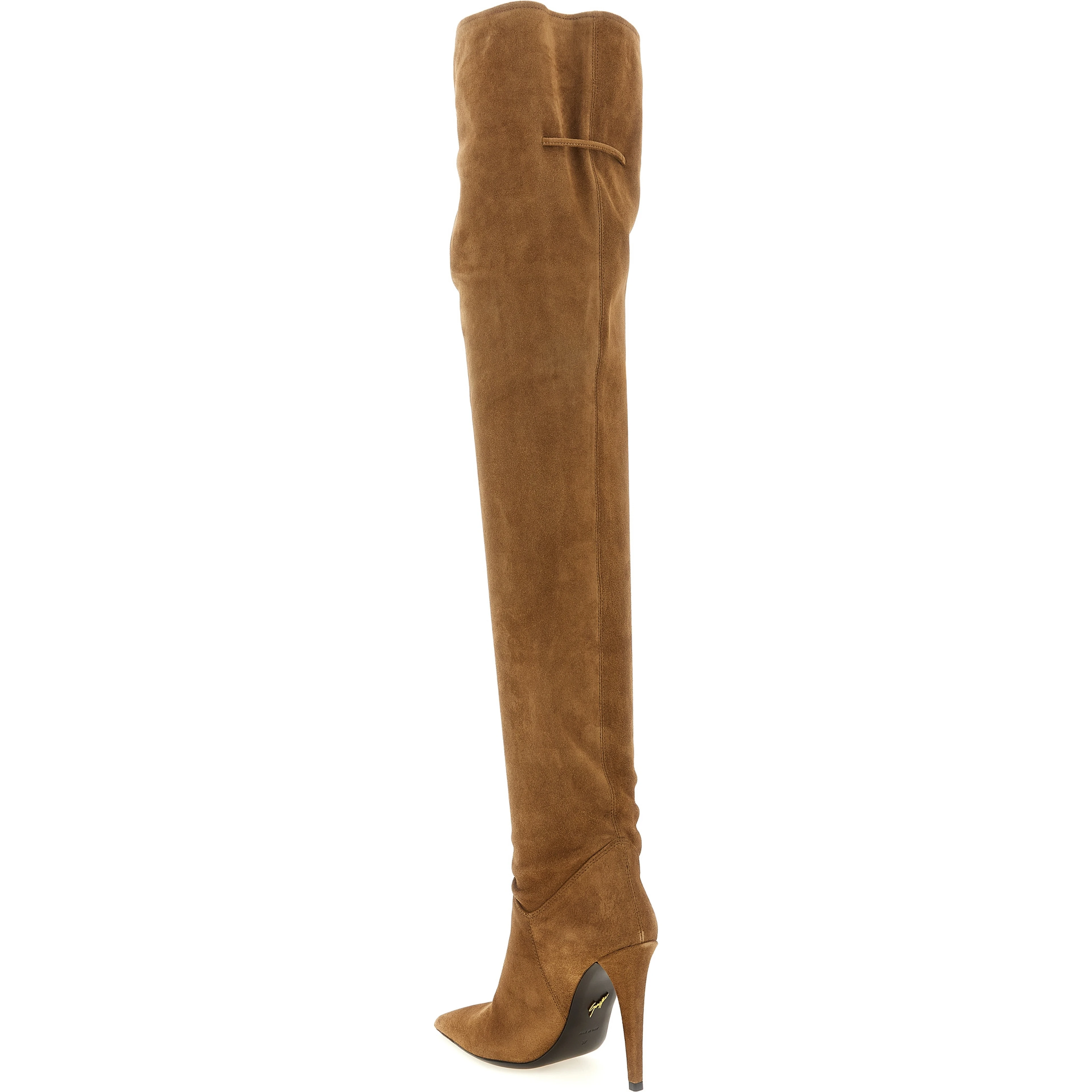 Brown Calfskin Over The Knee