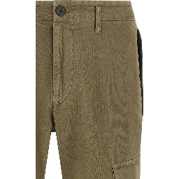 Bicolor Cotton Cargo Pants
