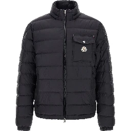Blue Polyamide Full-Length Jacket