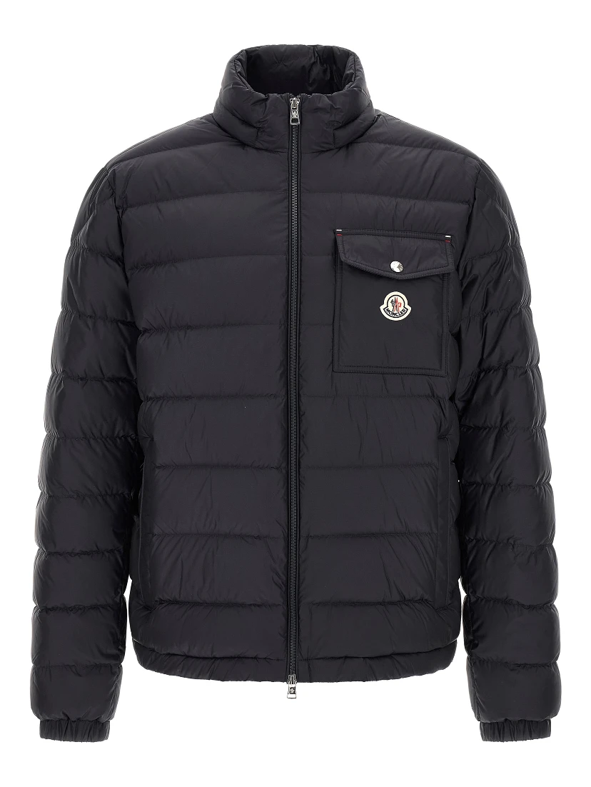 Blue Polyamide Full-Length Jacket