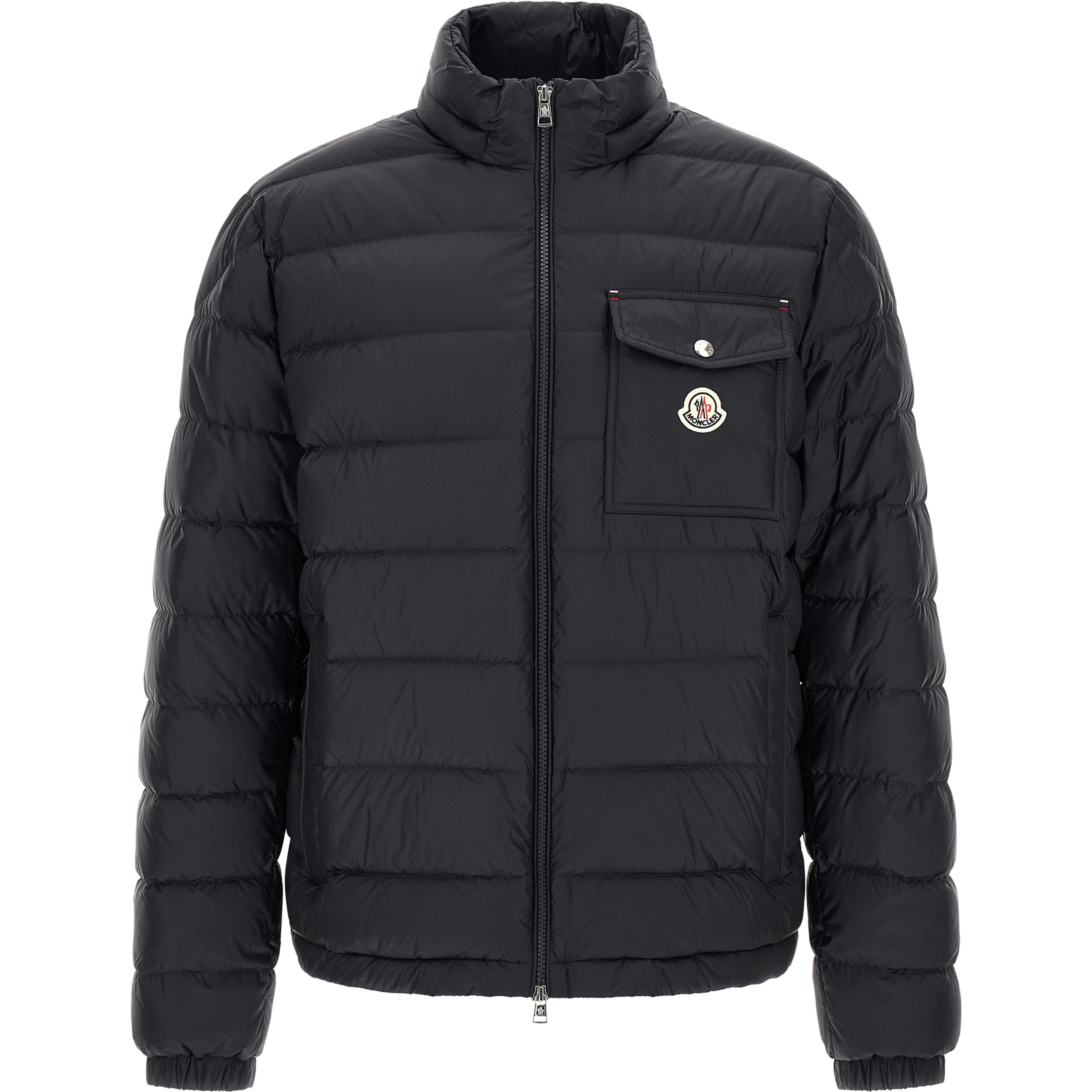 Blue Polyamide Full-Length Jacket