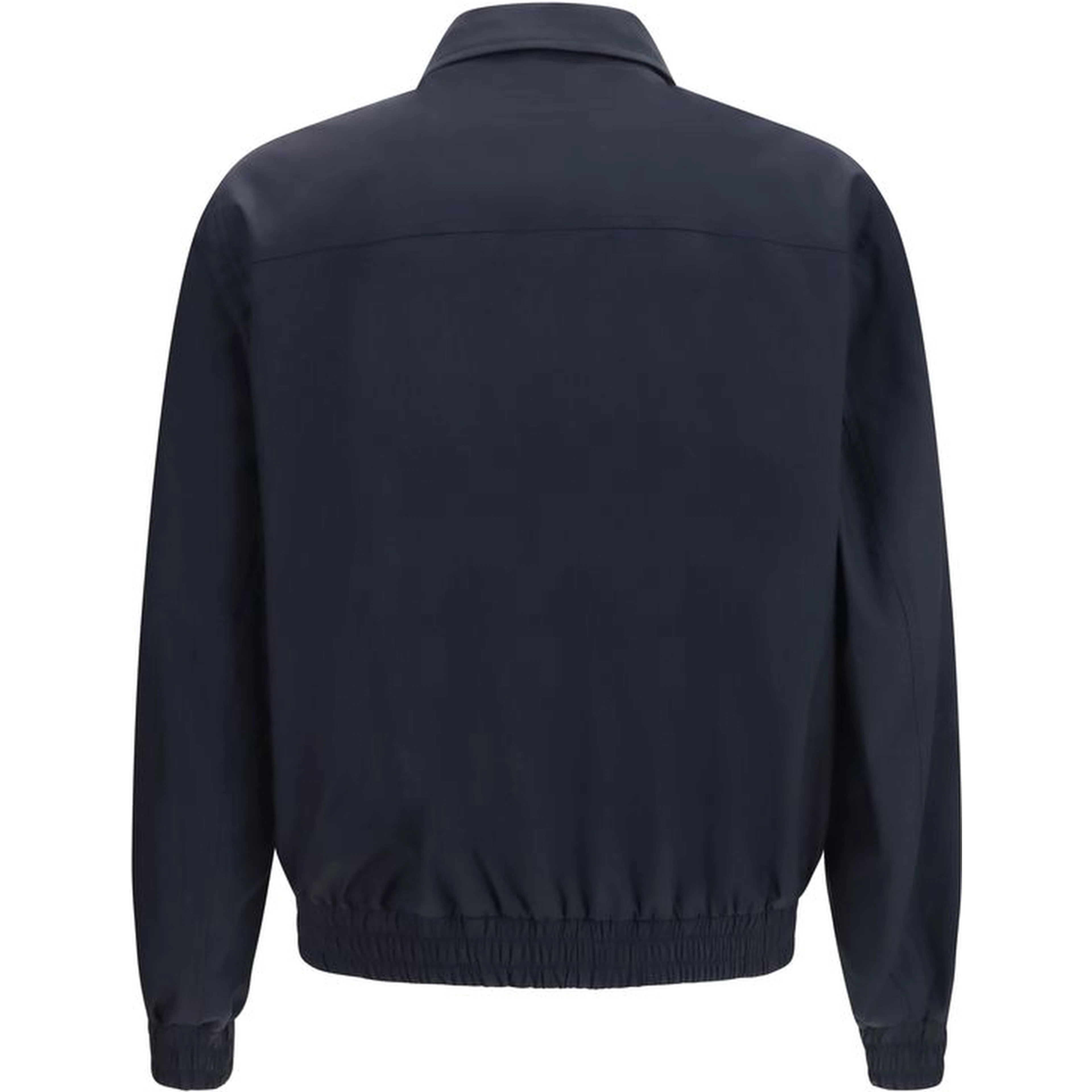 Blue Silk Biker Jacket