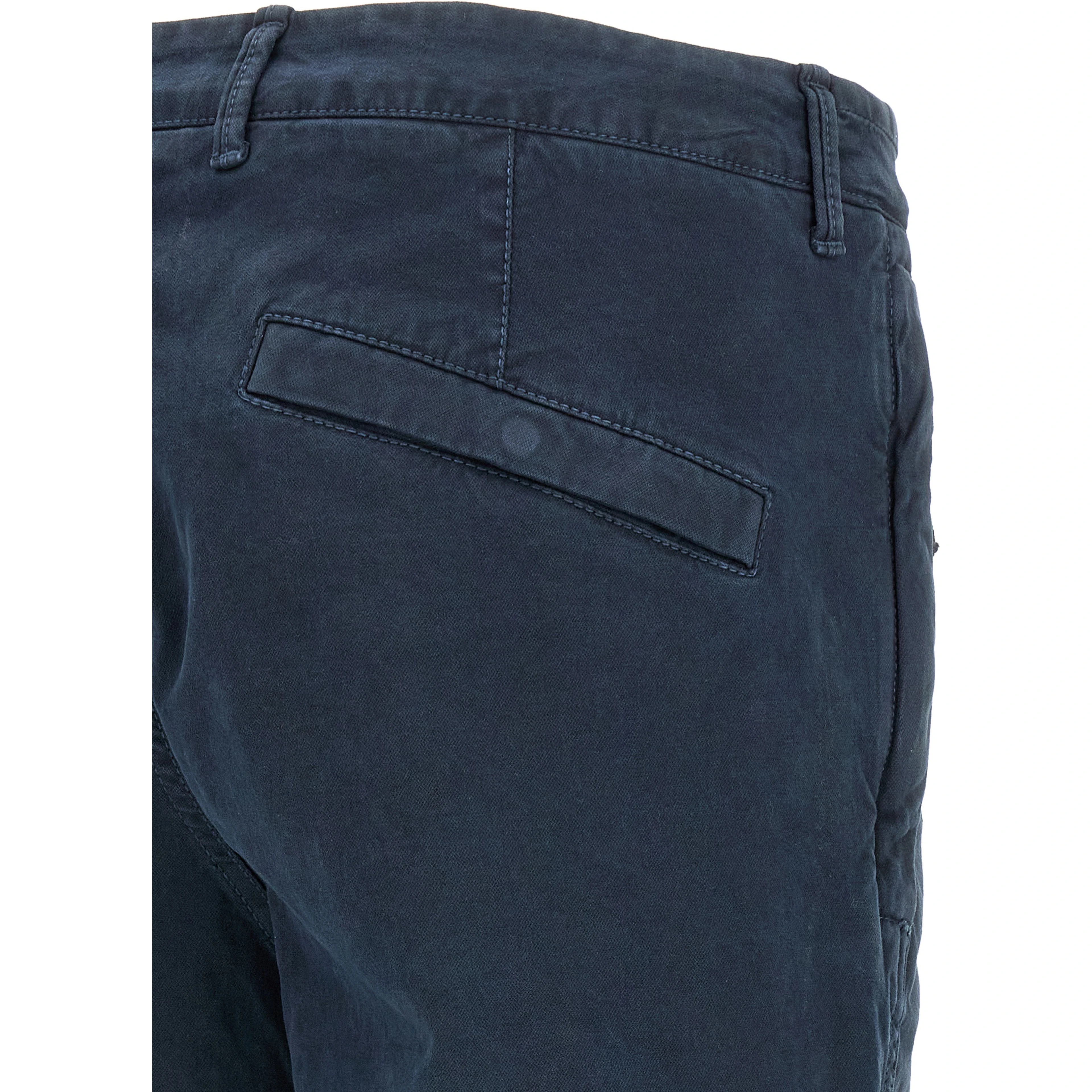 Blue Cotton Cargo Pants