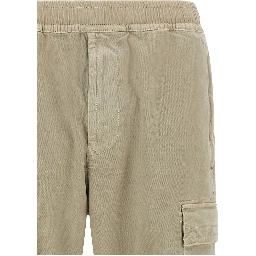 Beige Cotton Cargo Pants