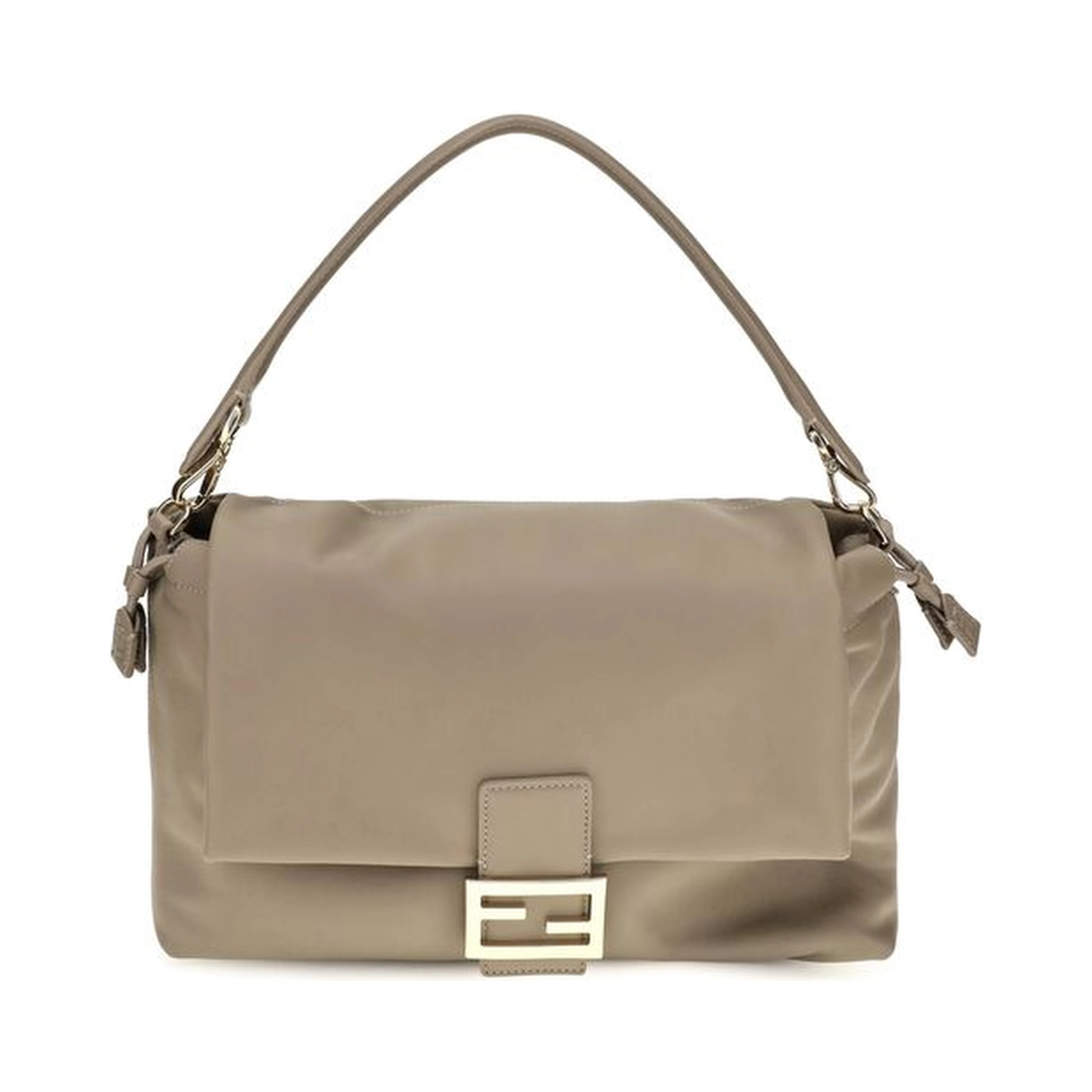 Beige Calf Leather Bos Taurus Shoulder Bag