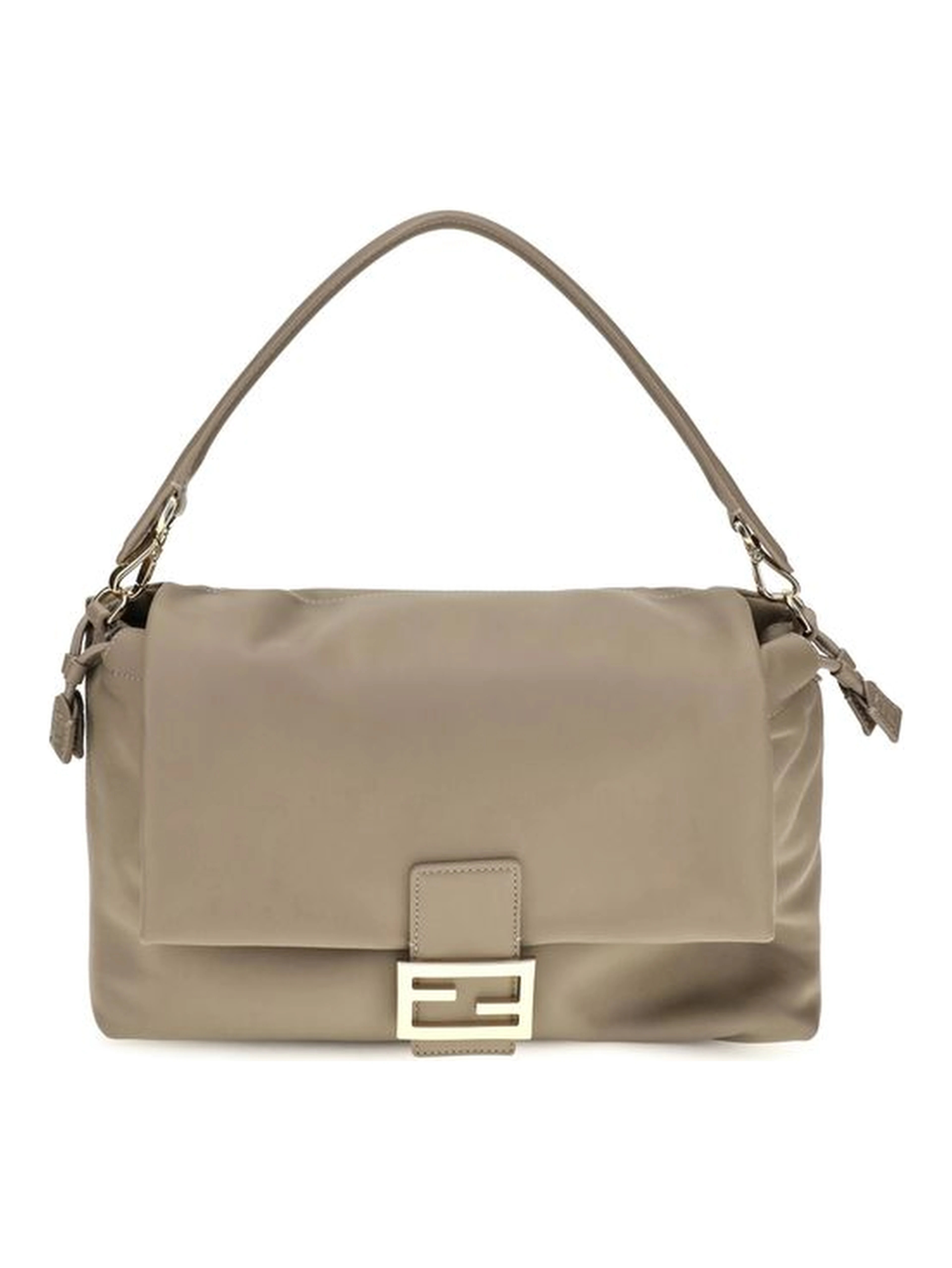 Beige Calf Leather Bos Taurus Shoulder Bag