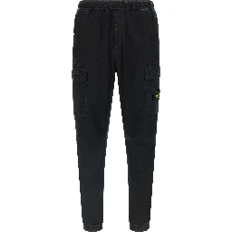 Black Cotton Cargo Pants