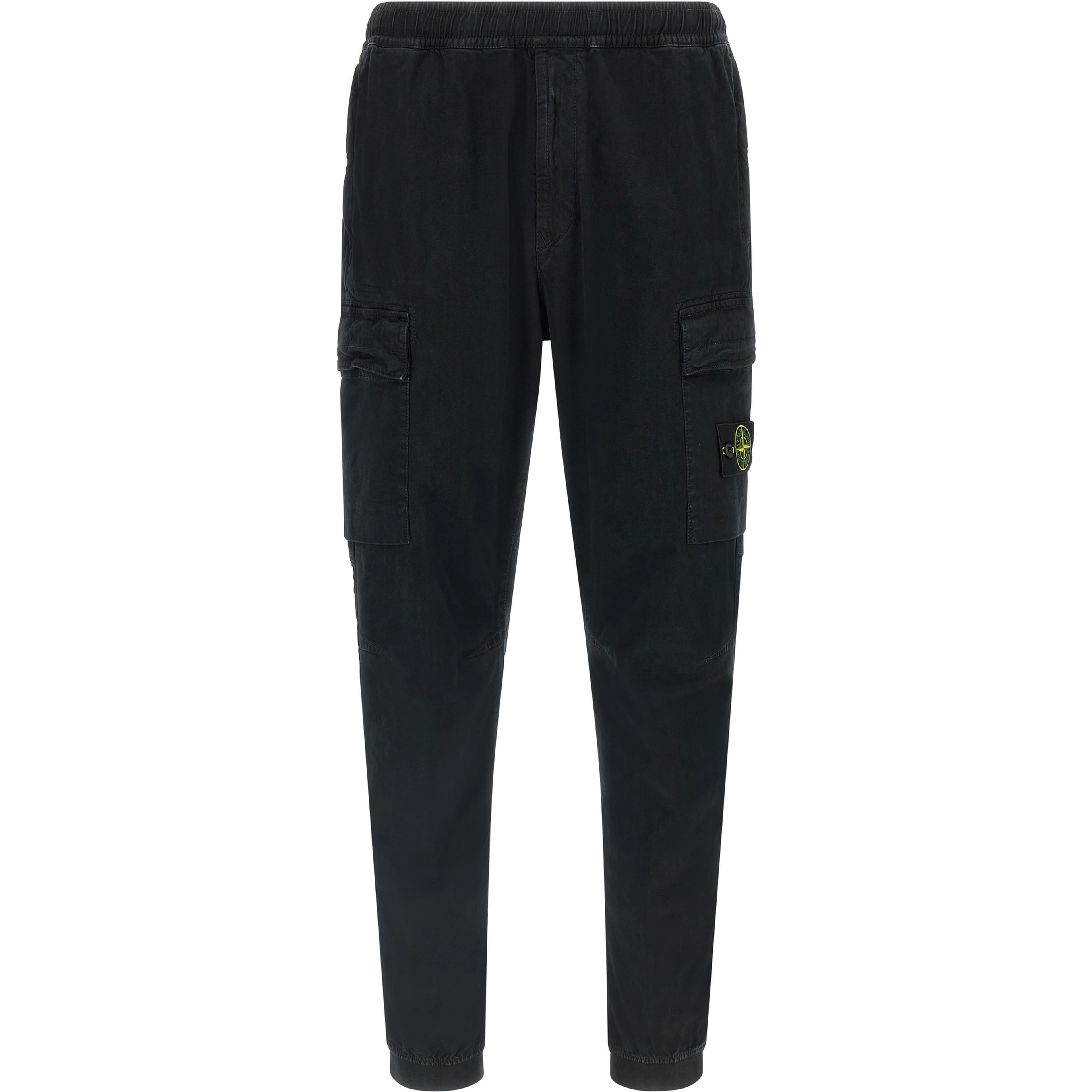 Black Cotton Cargo Pants