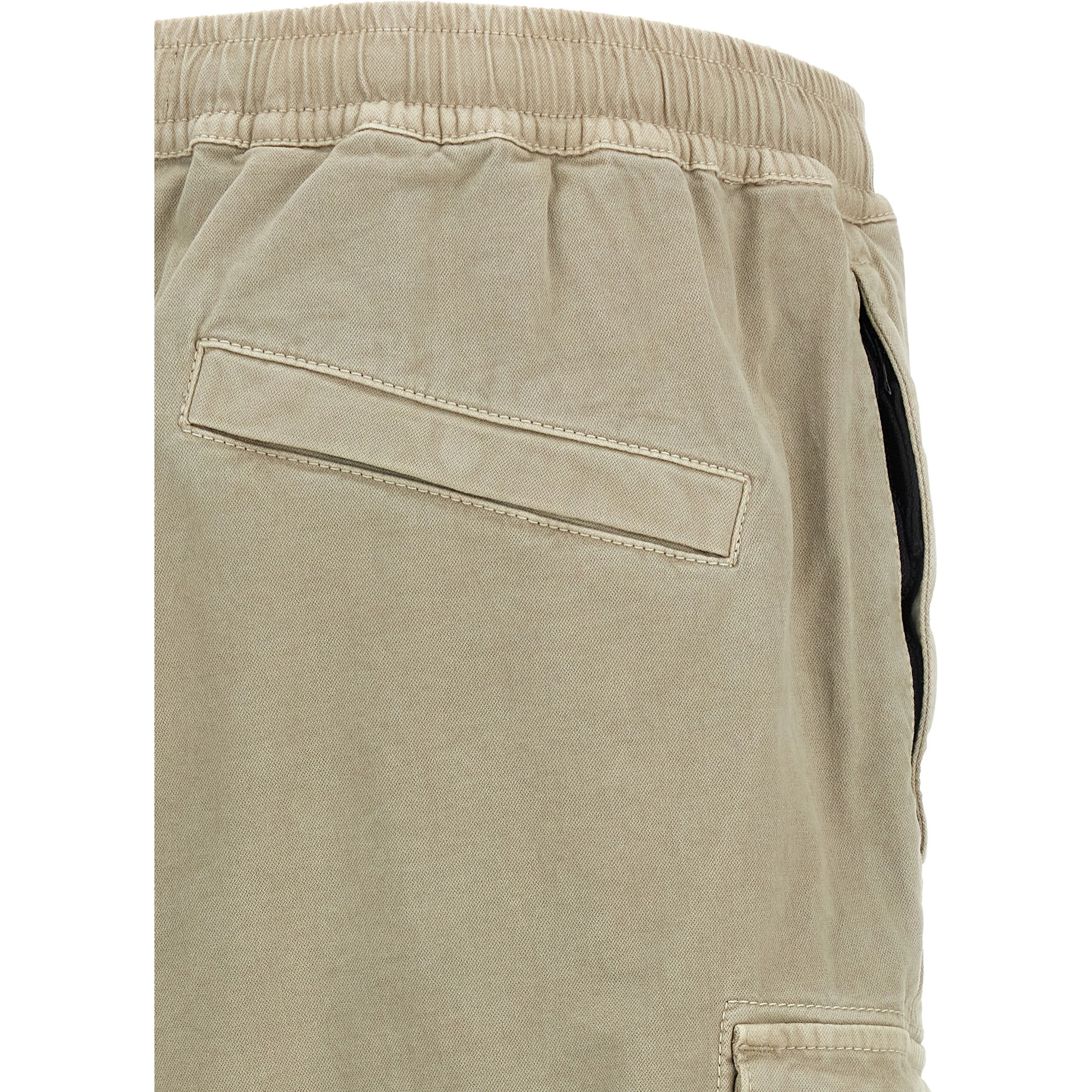 Beige Cotton Cargo Pants