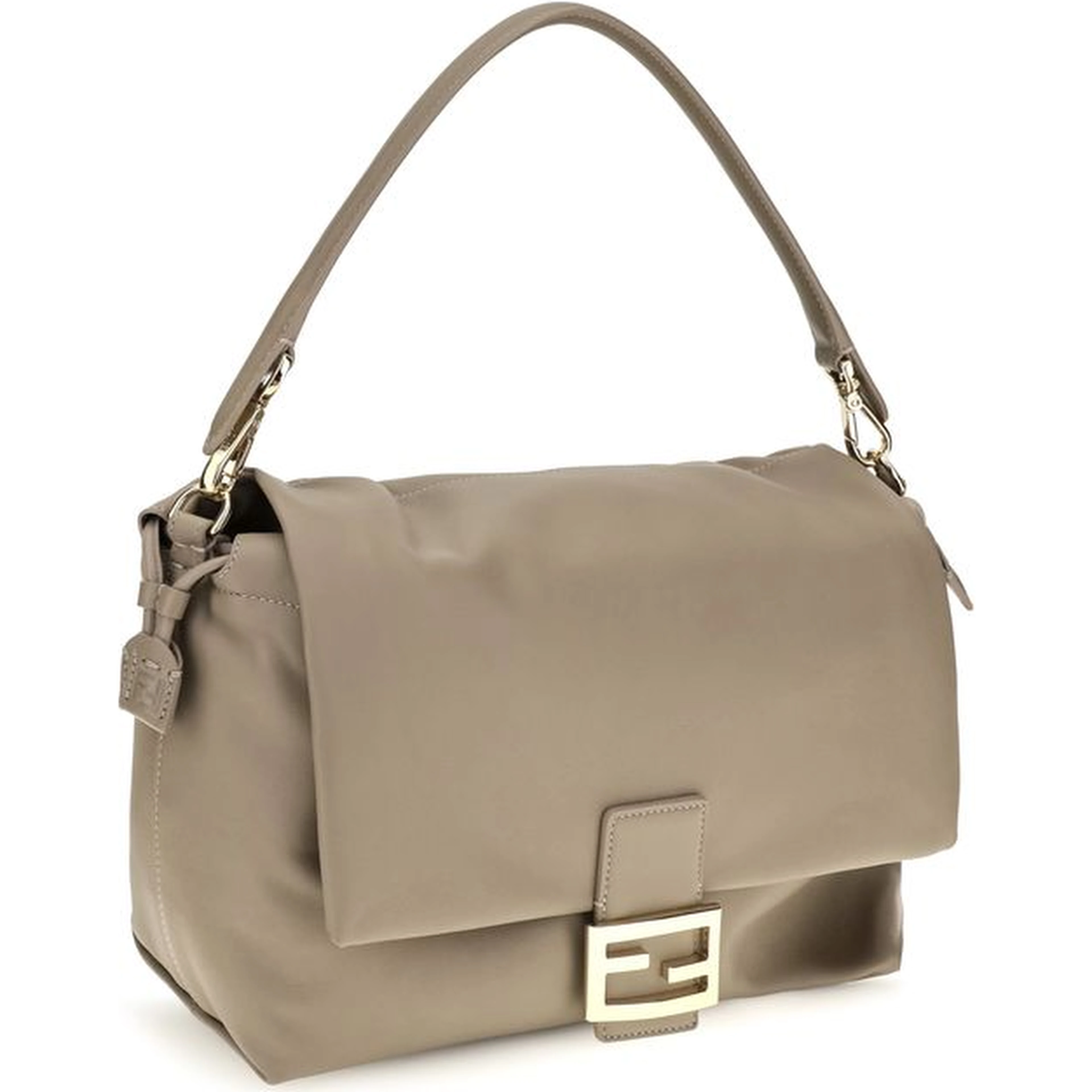 Beige Calf Leather Bos Taurus Shoulder Bag