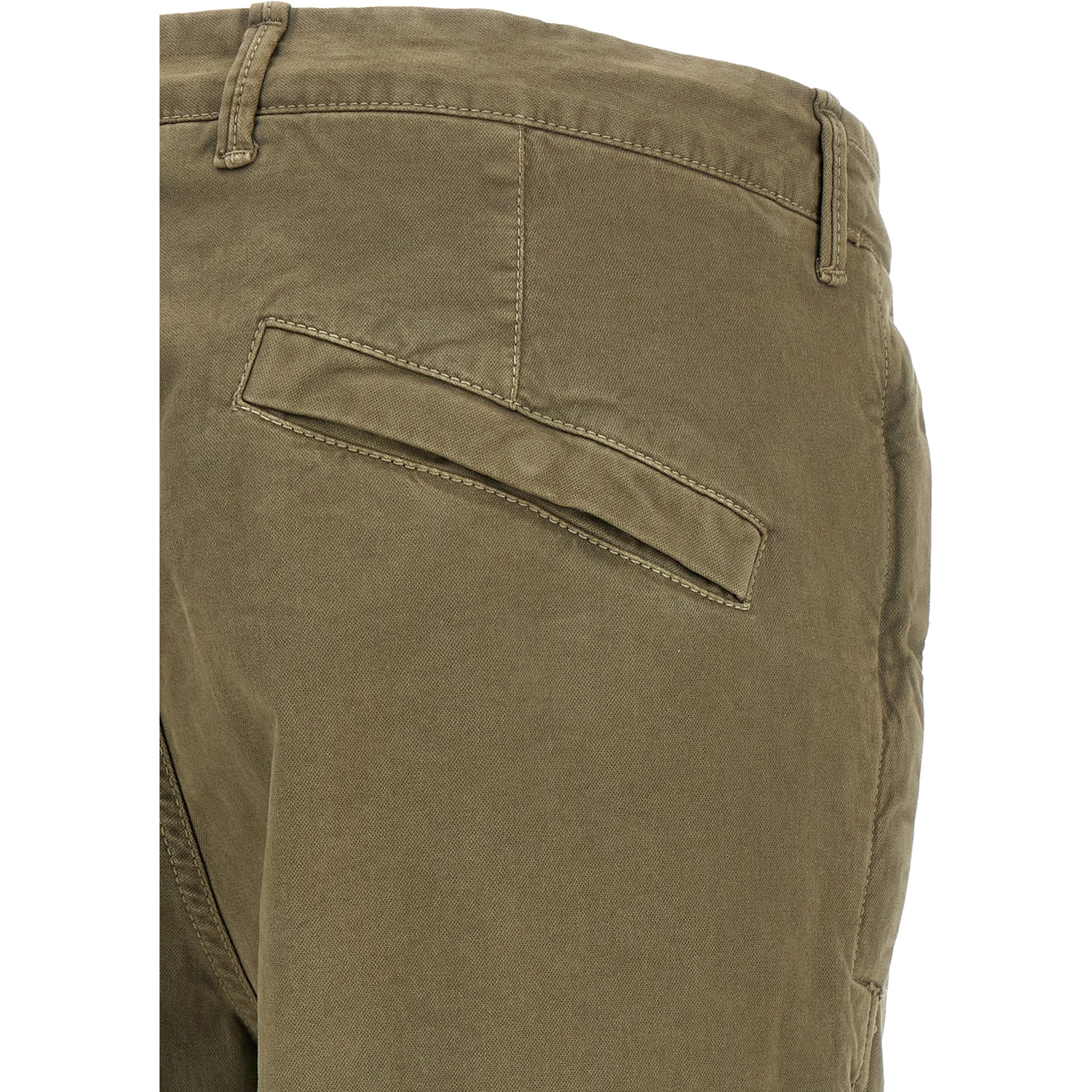 Bicolor Cotton Cargo Pants