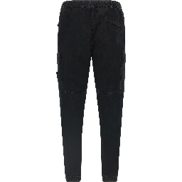 Black Cotton Cargo Pants