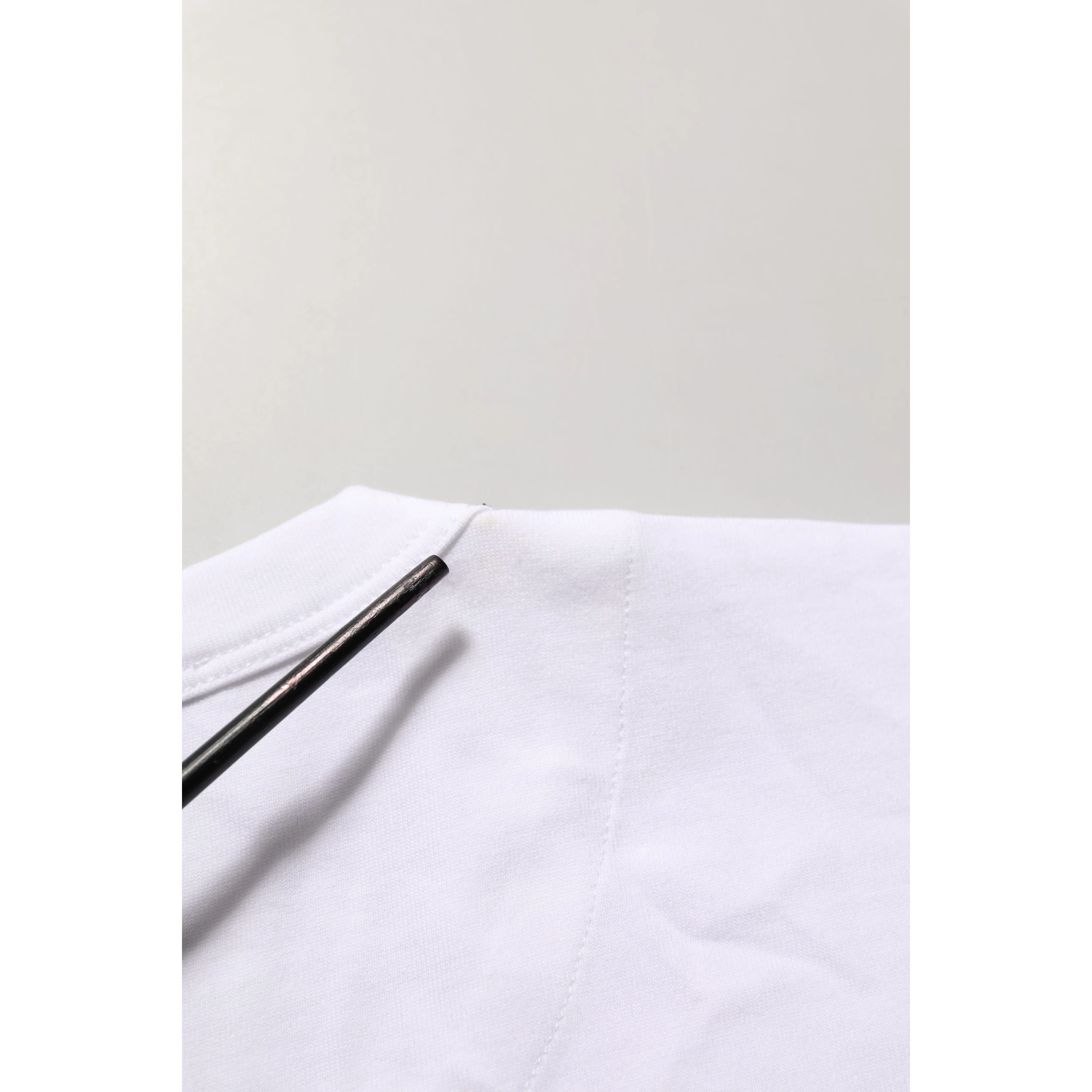 White Cotton Crew Neck Short Sleeves T-shirt