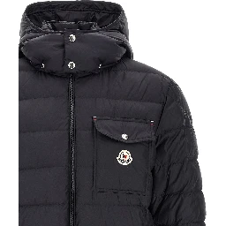 Blue Polyamide Full-Length Jacket