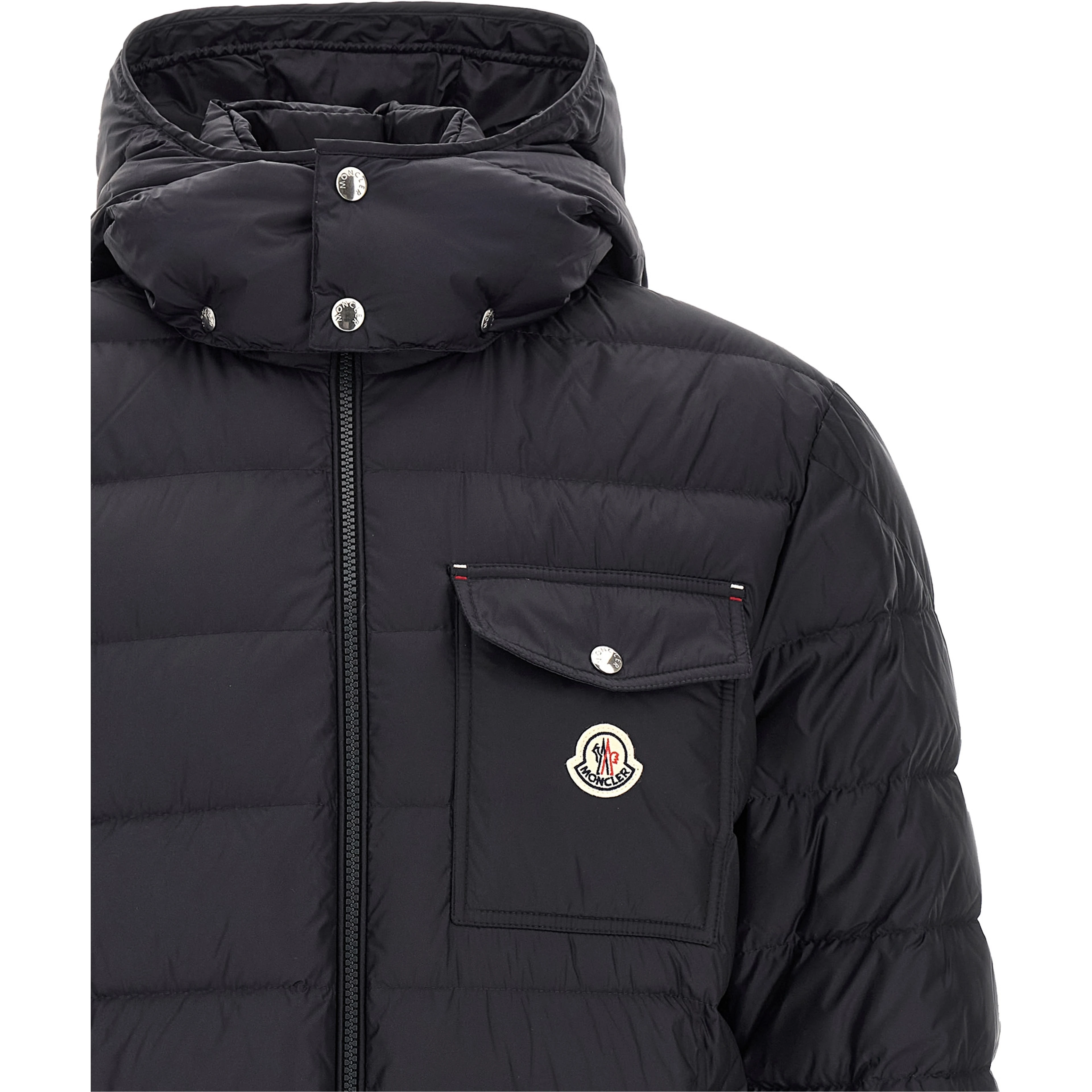 Blue Polyamide Full-Length Jacket