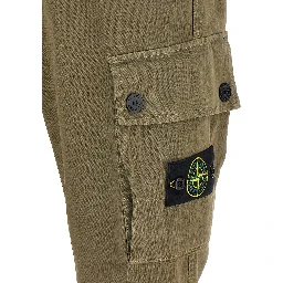 Bicolor Cotton Cargo Pants