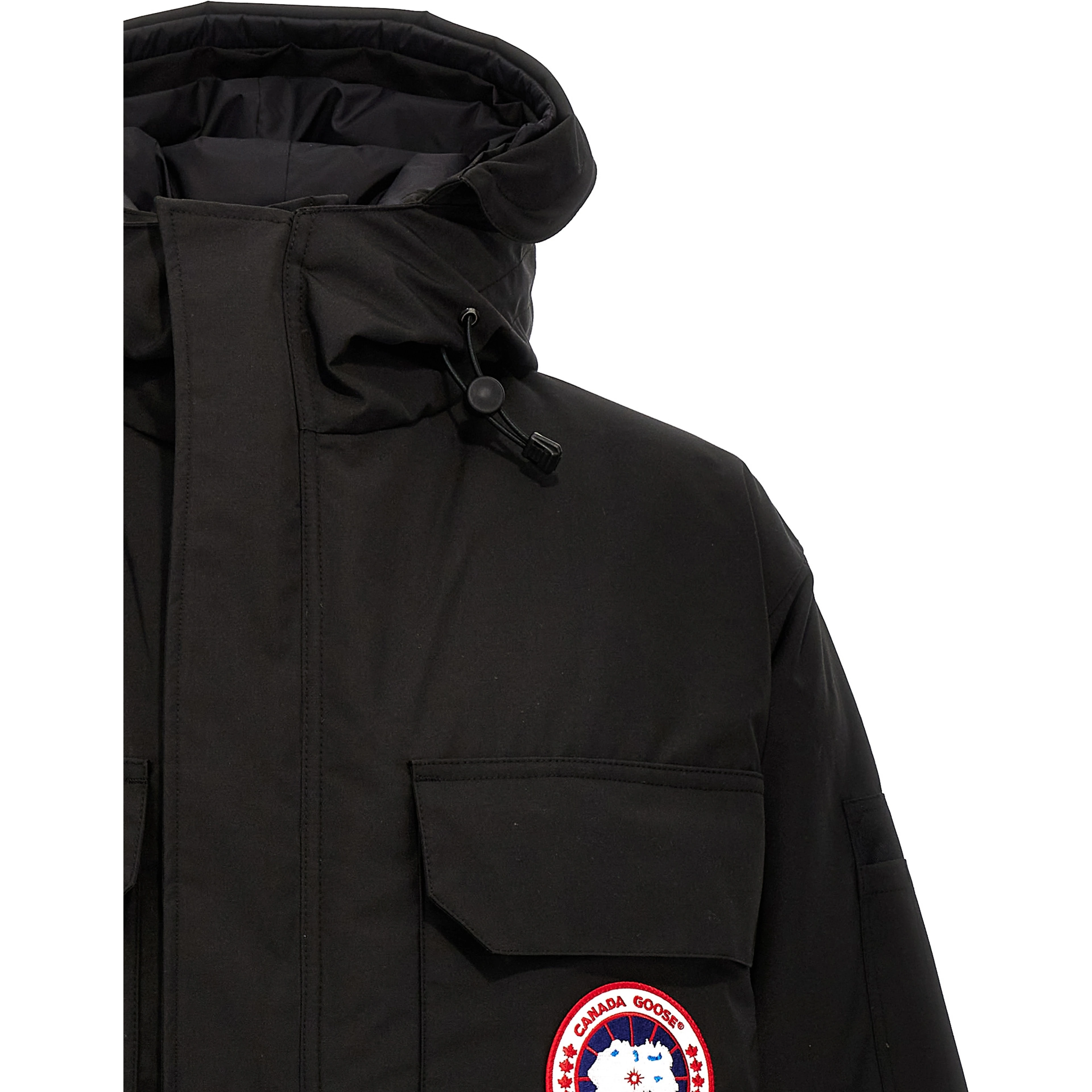 Black Polyester Parka