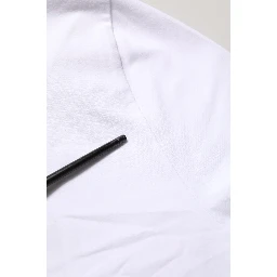 White Floral Logo Print Crew Neck T-shirt