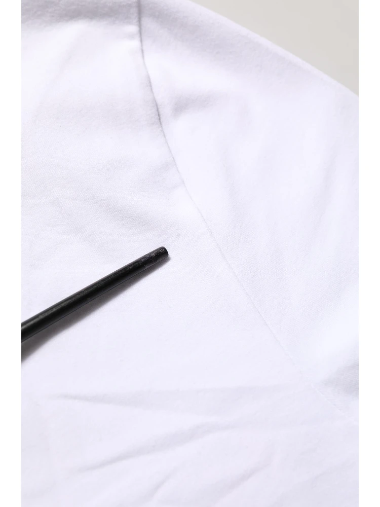 White Floral Logo Print Crew Neck T-shirt