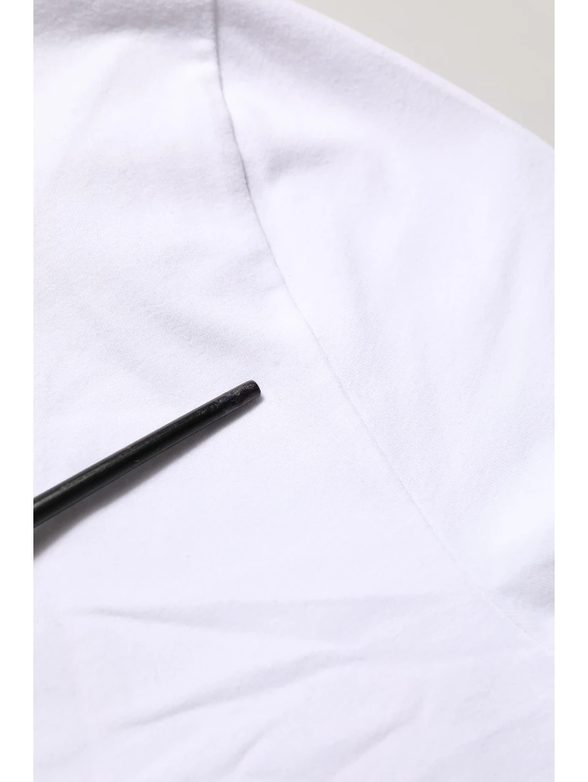 White Floral Logo Print Crew Neck T-shirt