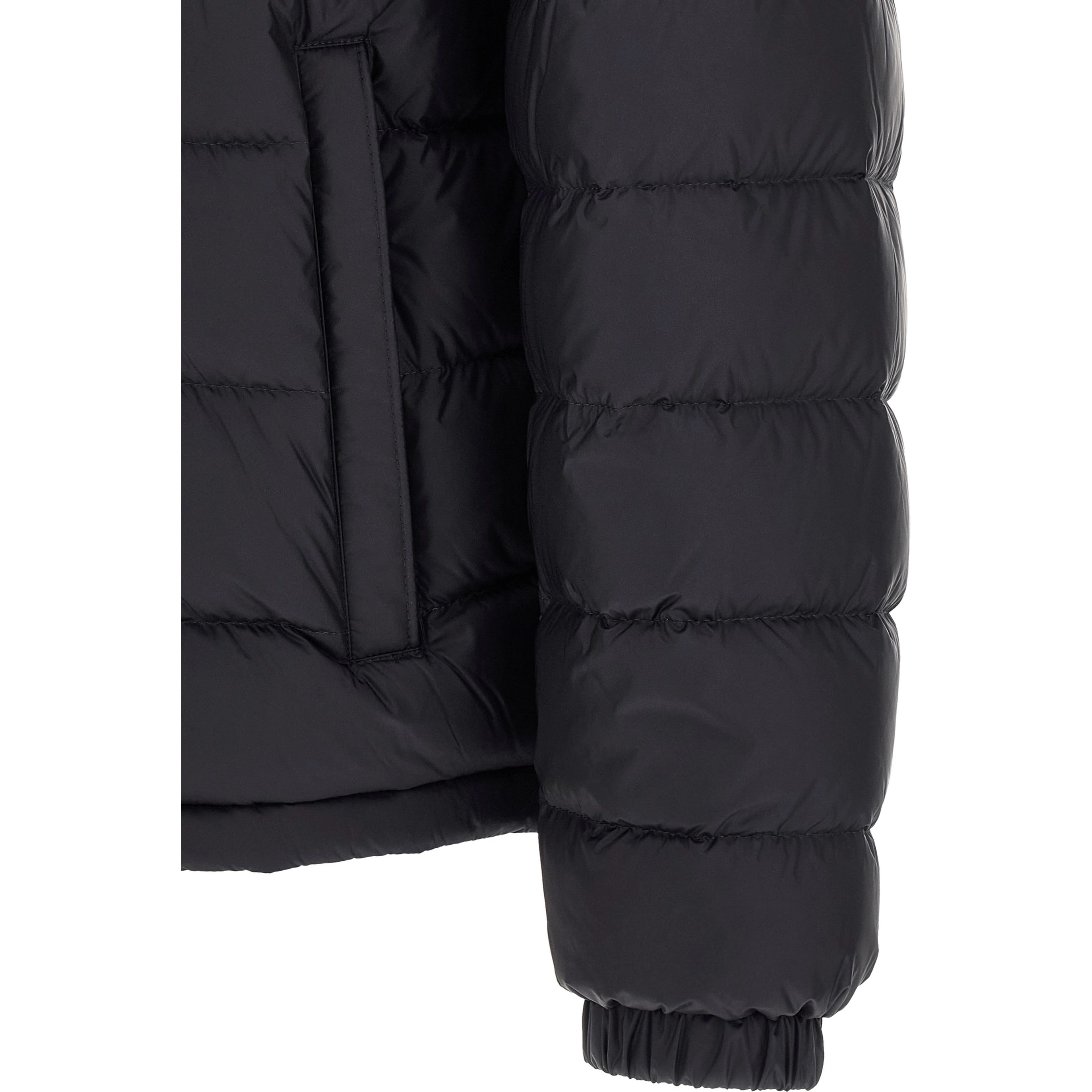 Blue Polyamide Full-Length Jacket