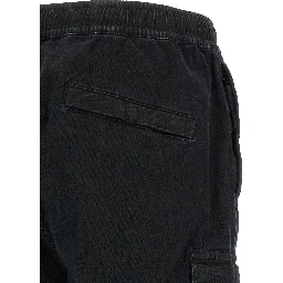 Black Cotton Cargo Pants