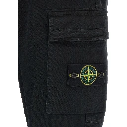 Black Cotton Cargo Pants