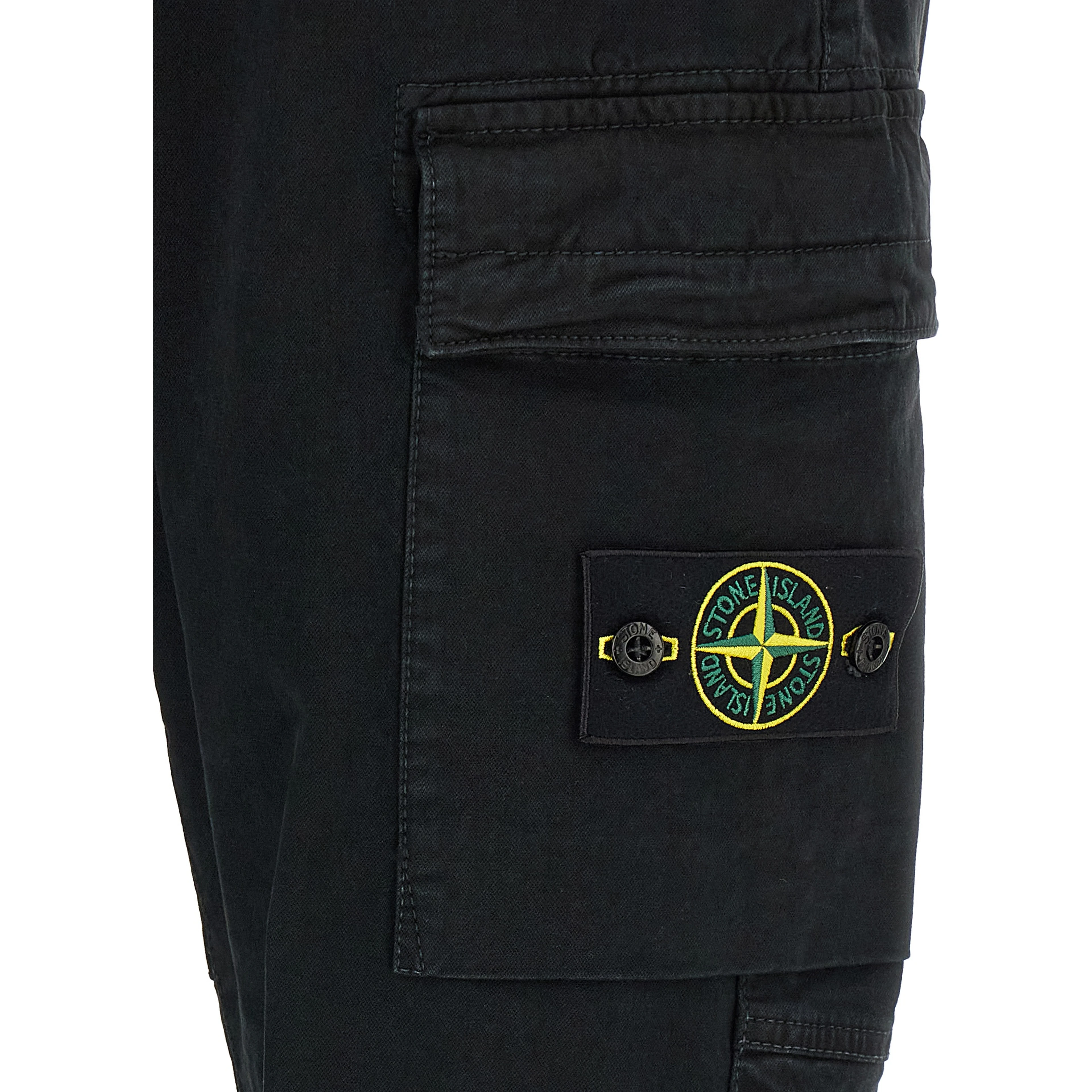 Black Cotton Cargo Pants