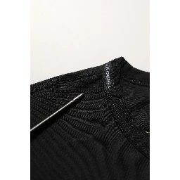 Black Cotton Crew Neck Short Sleeve T-shirt