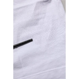 White Cotton Gold DG Logo Crew Neck T-shirt
