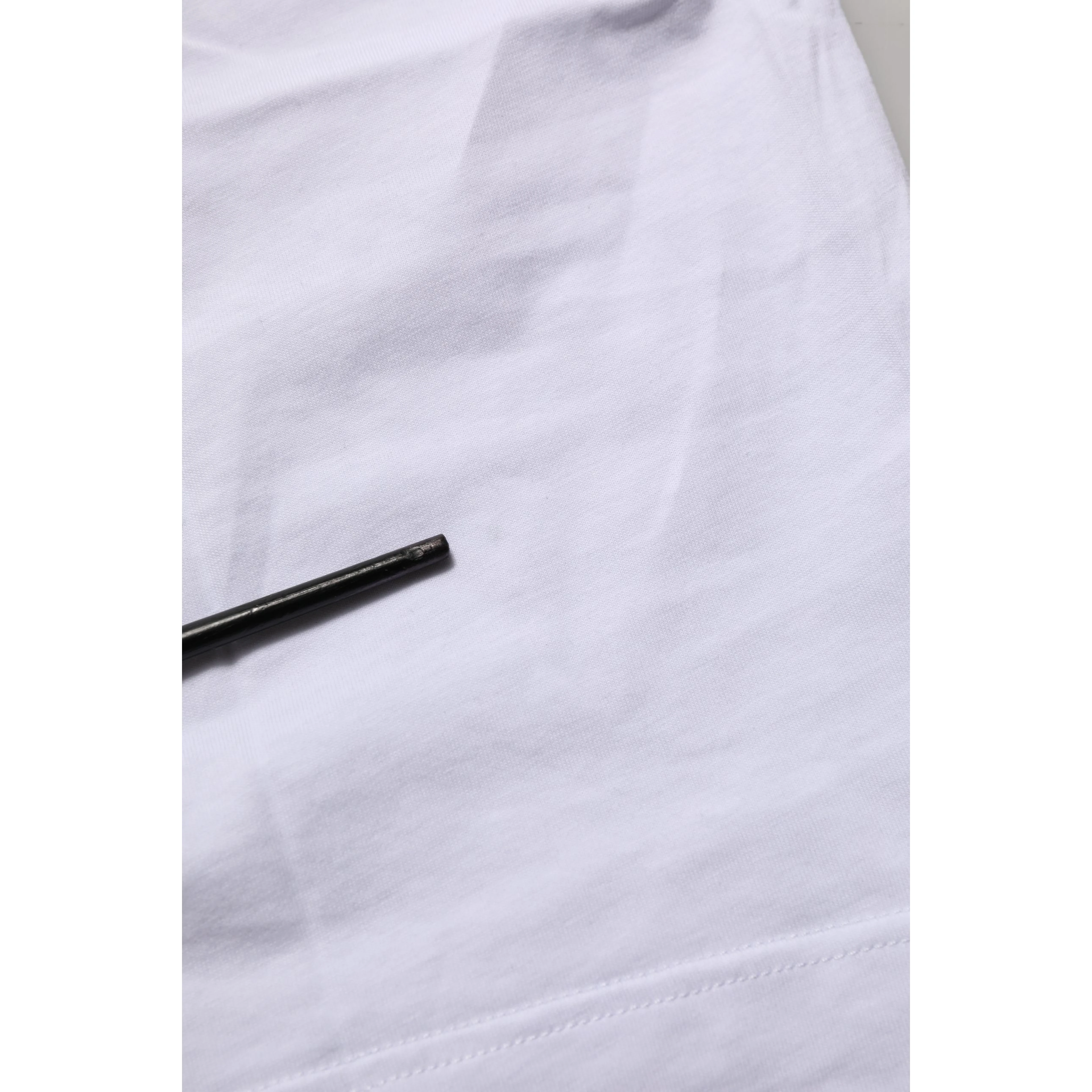 White Cotton Gold DG Logo Crew Neck T-shirt