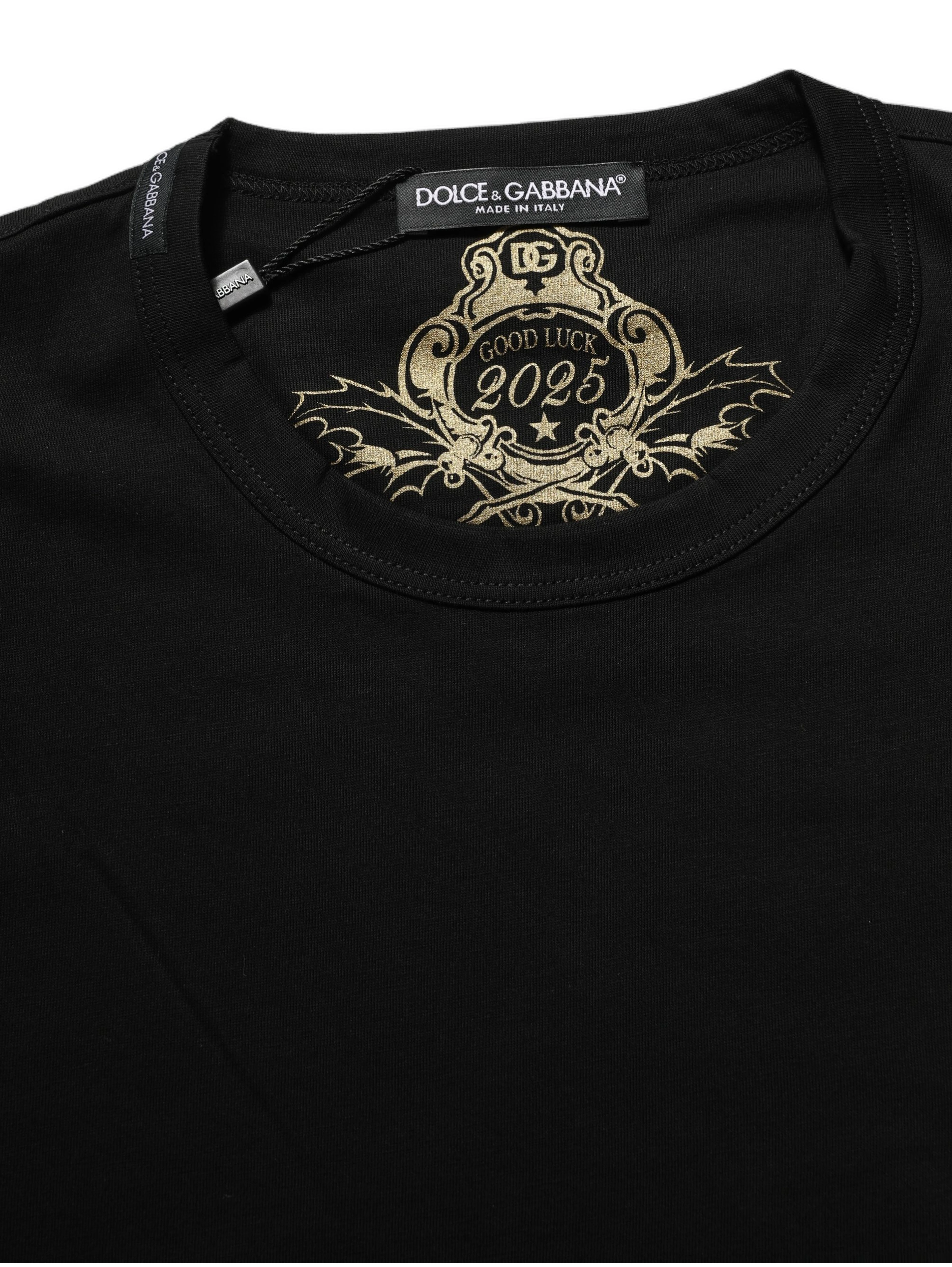 Black Cotton Crew Neck Short Sleeves T-shirt