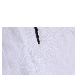 White Logo Patch Cotton Crew Neck T-shirt
