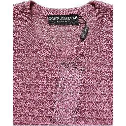 Pink Sheer Mesh Crew Neck Sleeveless Tank Top
